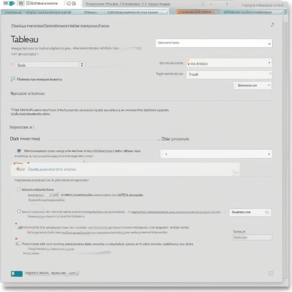 Tableau Data Source Menu